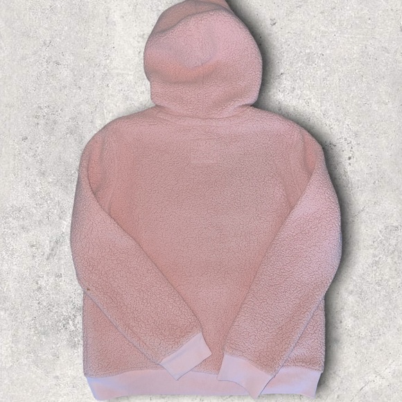 Abercrombie Kids Pink Sherpa Hoodie, Sz 13 / 14 - Picture 2 of 7